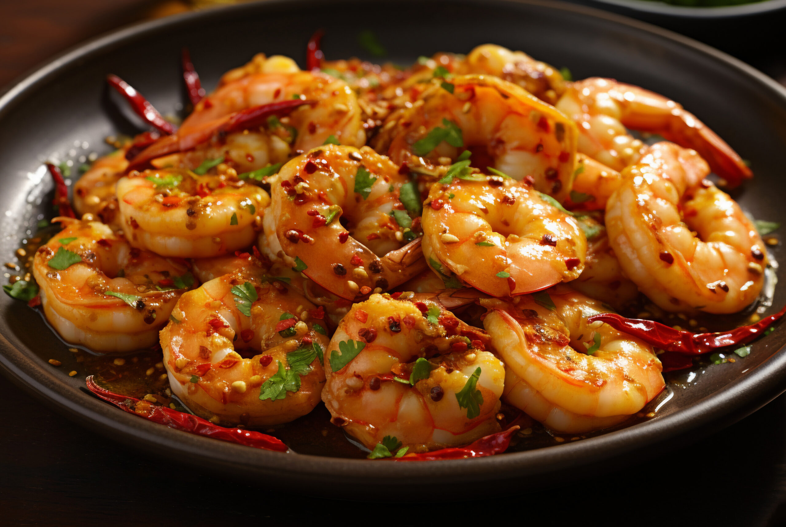 Authentic South Indian Chilli Prawns at Thanjai Mess, North Brunswick, NJ
